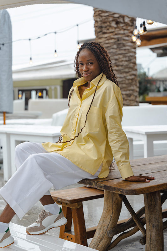 Becca Oversized Shirt - Butter