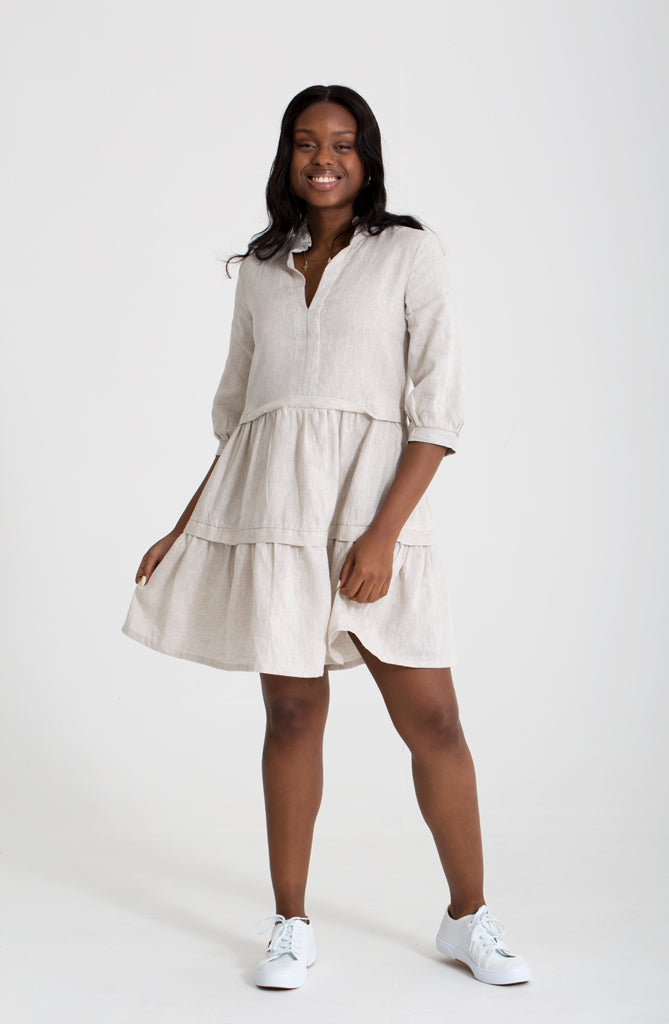 Hayden Dress - Natural Linen