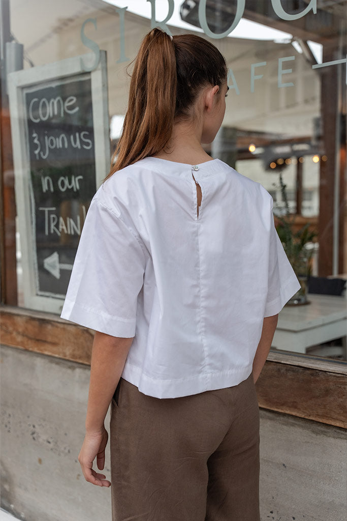 Taylor crop top white