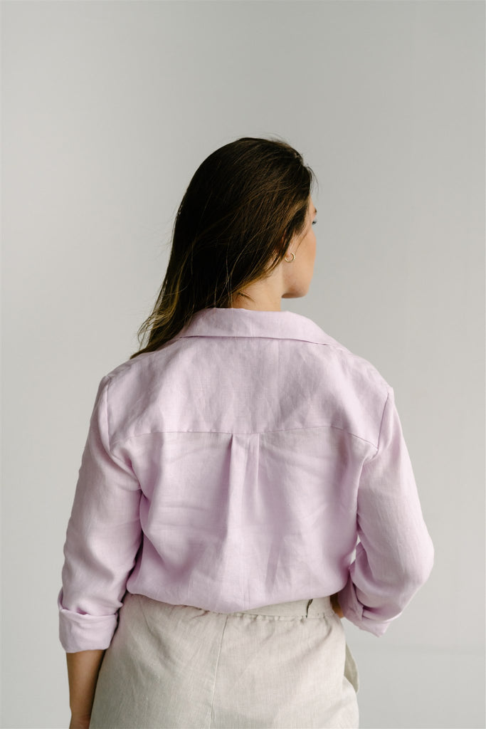 Shirley Shirt - Lilac Linen