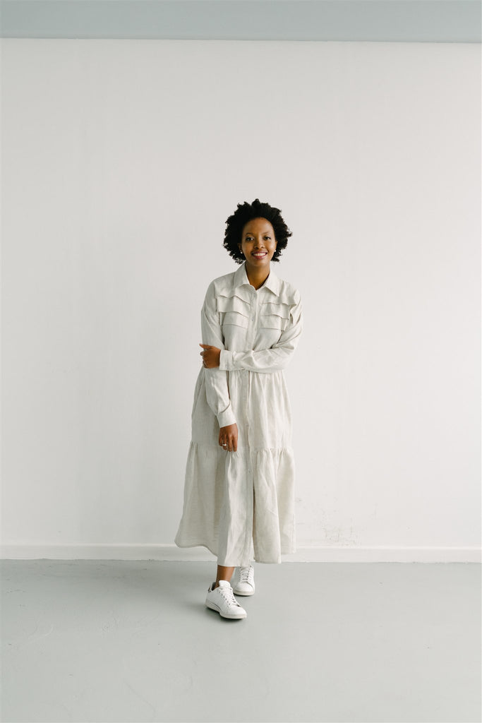 Iris Dress - Natural Linen