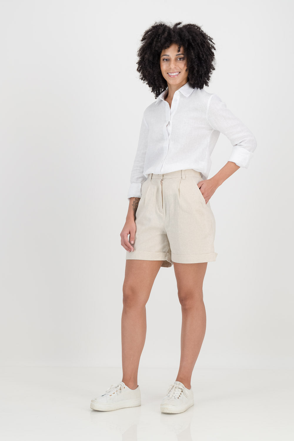 Parker Shorts - Natural Linen