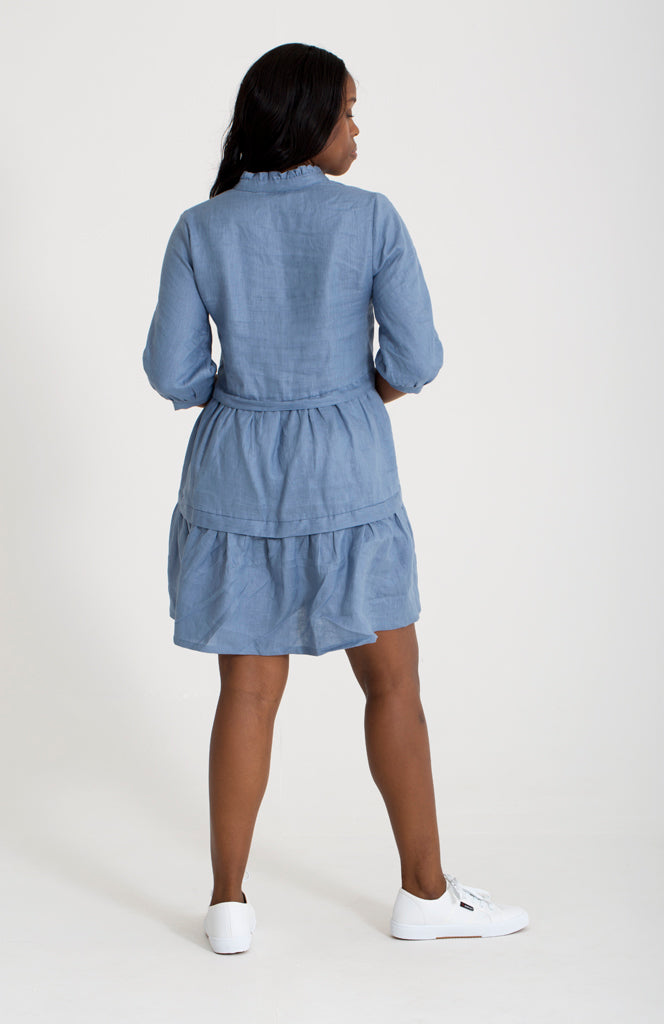 Hayden Dress - Denim Blue Linen