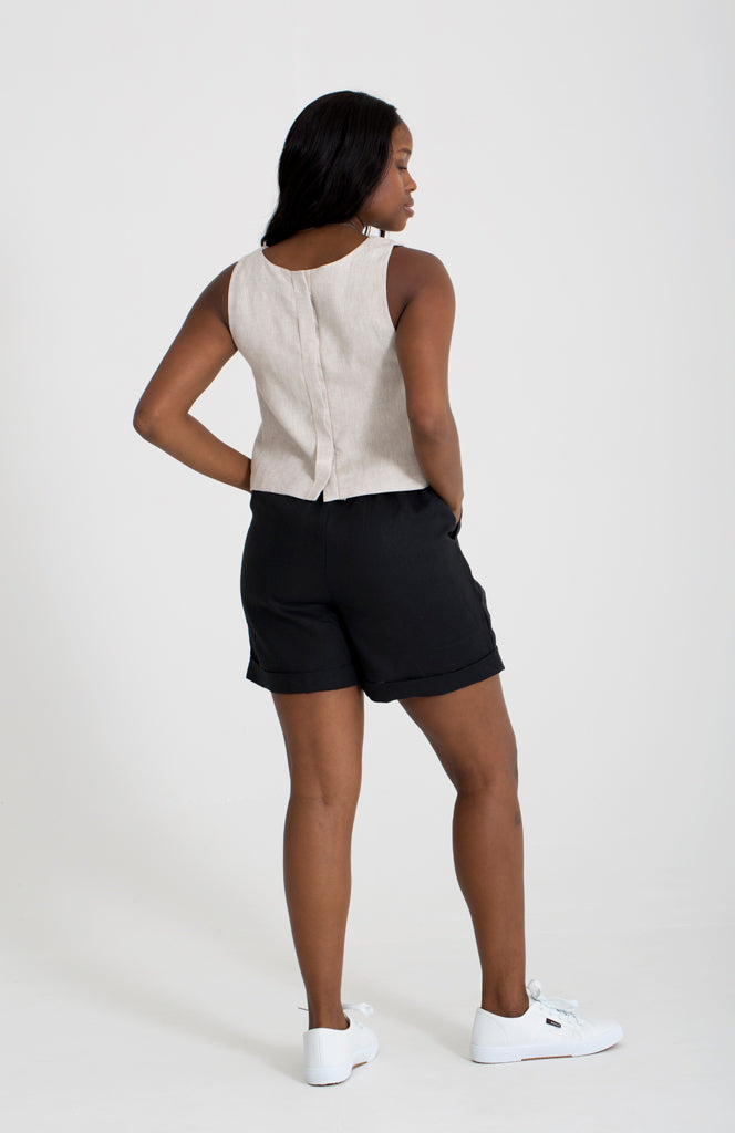 Parker Shorts - Black Linen