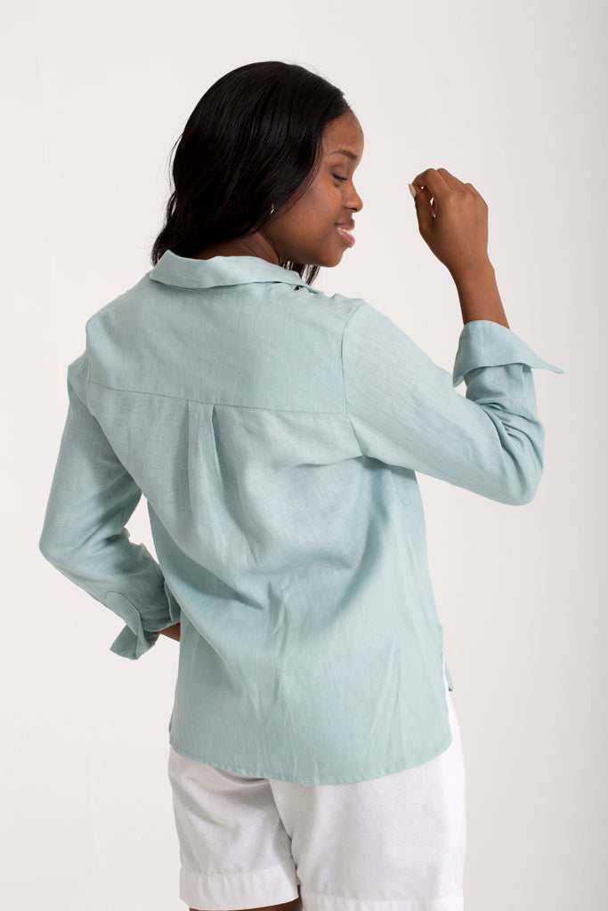 Shirley Shirt - Surf Spray Linen